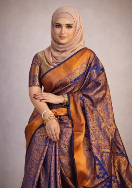 প্রিমিয়াম কাঞ্চিপুরম শাড়ি - Code-05