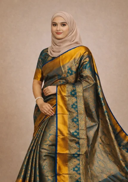 প্রিমিয়াম কাঞ্চিপুরম শাড়ি – Code-10