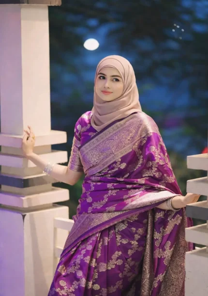 প্রিমিয়াম কাঁঞ্চি কাতান শাড়ি – Code-03