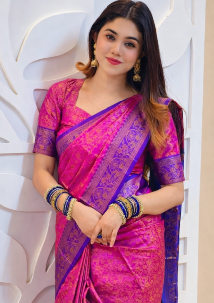 প্রিমিয়াম  কাঞ্চিপুরম শাড়ী - Code- 12